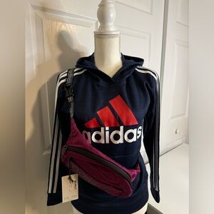 ADIDAS - CORE WAIST PACK - CROSSBODY - FANNY PACK with Adidas hoodie bundle